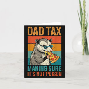 Grappige vader belasting opossum pizza ontwerp sar kaart