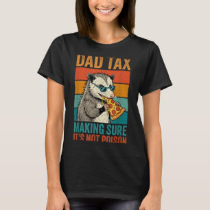 Grappige vader belasting opossum pizza ontwerp sar t-shirt