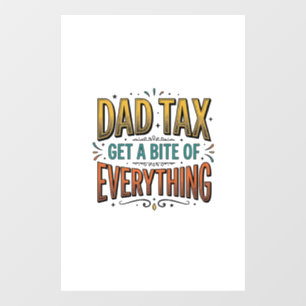 Grappige Vader Belasting Vintage Gravure Shirt Ont Raamsticker