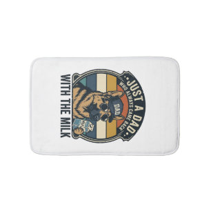 Grappige Vader Duitse Herdersmelk Retro Shirt Ontw Badmat