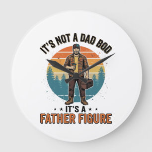 Grappige Vader Figuur Vintage Vader Humor T-shirt  Grote Klok