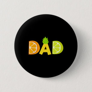 Grappige vader fruitarian minnaar zomer vader frui ronde button 5,7 cm