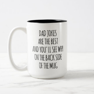 Grappige Vader Grappen Koffiemok | Vaderdag Cadeau Tweekleurige Koffiemok