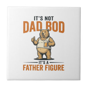 Grappige Vader Lichaam Vader Figuur Beer Beer T-sh Tegeltje