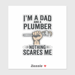 Grappige Vader Loodgieter Vintage Gravure Shirt On Sticker