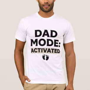 Grappige Vader Modus Geactiveerd Nieuwe Vader Baby T-shirt