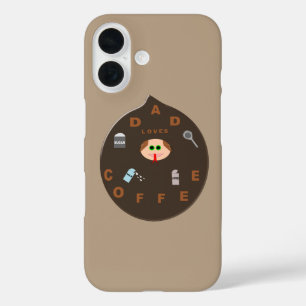 Grappige Vader Monster Liefhebber van Koffie iPhone 16 Hoesje