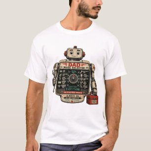 Grappige Vader Robot Modus Selector Vaderdag T-shirt