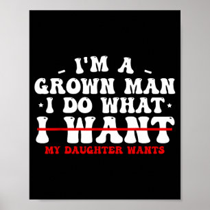 Grappige vader-shirts van dochter ik doe wat mijn poster