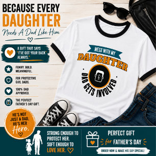 Grappige vader T-shirt voor papa van dochter