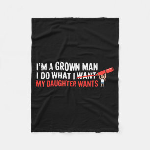 Grappige vader vader-dochter humor man vader zijn fleece deken