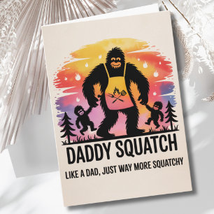 Grappige Vader Verjaardag Bigfoot Sasquatch BBQ Ki Kaart