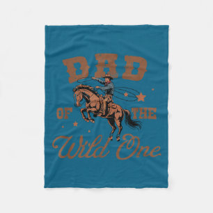 Grappige vader wilde cowboy western rodeo fleece deken
