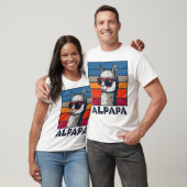 Grappige Vaderdag Alpapa Llama Alpaca papa cadeau T-shirt (Unisex)