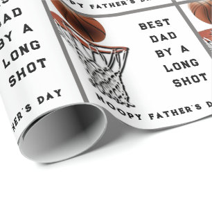 Grappige Vaderdag Basketbal Cadeaupapier