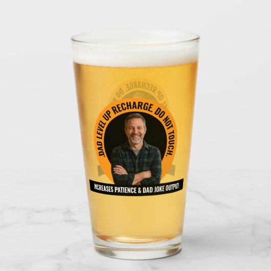 Grappige Vaderdag Bierbeker Aangepaste Foto Glas (Voorkant gevuld)