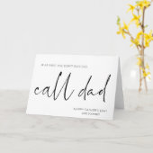 Grappige Vaderdag cadeau van dochter voor vader Kaart (Gele Bloem)