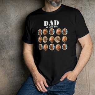 Grappige Vaderdag fotokollage met gezicht T-shirt
