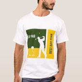 Grappige Vaderdag Golf Gift Beste vader ooit door  T-shirt (Voorkant)