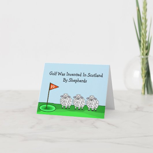 Grappige Vaderdag Golf Kaart (Voorkant)