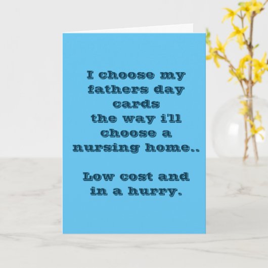 Grappige Vaderdag kaart (Gele Bloem)