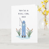 Grappige Vaderdag Kaart - Vissen Thema Visser (Gele Bloem)