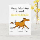 Grappige Vaderdag Kaart vooral 4 paardenliefhebber (Gele Bloem)