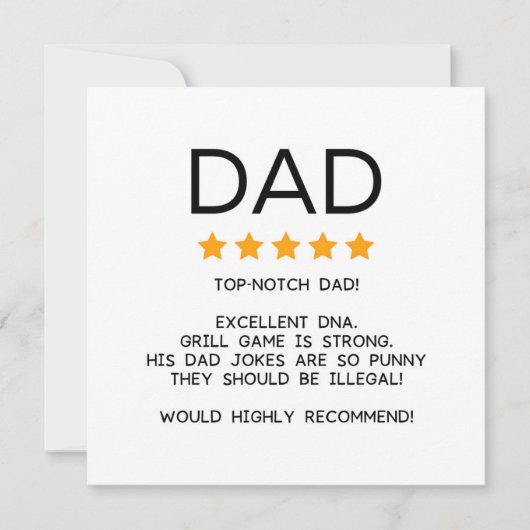 Grappige Vaderdag of papa Verjaardag Kaart (Voorkant)