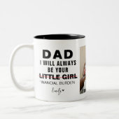 Grappige Vaderdag-papa | kleine meisje Mok (Links)