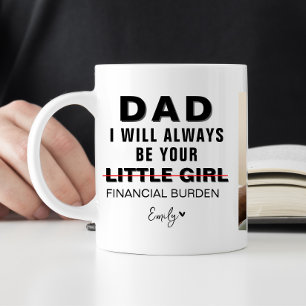 Grappige Vaderdag-papa   kleine meisje Mok