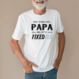 Grappige vaderdag papa zal krijgen het rustiek ger t-shirt