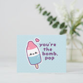 Grappige Vaderdag Popsicle Pun Briefkaart (Staand voorkant)