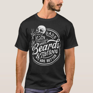 Grappige Vaderdag Voor Vaders Met Baarden En Tatoe T-shirt