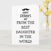 Grappige Vaderdagkaart van dochter Kaart (Gele Bloem)