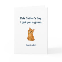 Grappige Vaderdagkaart voor Kattenvaders Oranje Ta