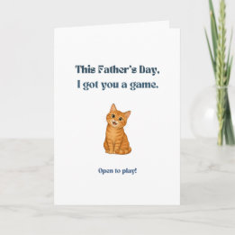 Grappige Vaderdagkaart voor Kattenvaders Oranje Ta Kaart
