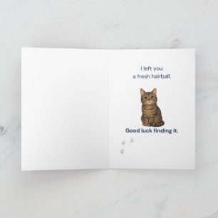 Grappige Vaderdagkaart voor Kattenvaders Tabby Kat Kaart