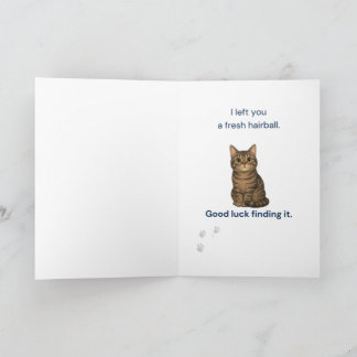 Grappige Vaderdagkaart voor Kattenvaders Tabby Kat Kaart