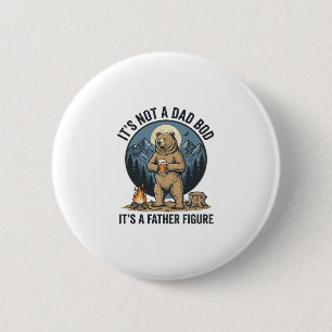 Grappige Vaderfiguur Beer Kamperen Vector Design_1 Ronde Button 5,7 Cm