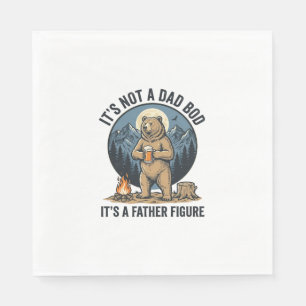 Grappige Vaderfiguur Beer Kamperen Vector Design_1 Servet
