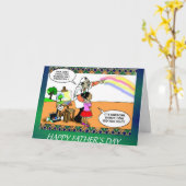 Grappige Vaders dagkaart Kaart (Gele Bloem)