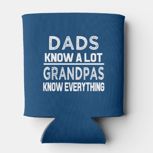 Grappige vaders weten veel, maar opa's weten alles blikjeskoeler (Achterkant)