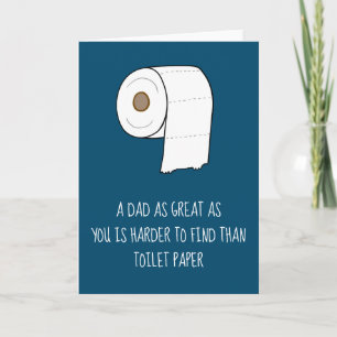 Grappige vadersdag papa liefde toiletpapier cadeau kaart