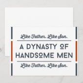 Grappige vadersdagkaarten van zoon bedankkaart (Voorkant / Achterkant)