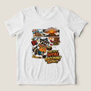 Grappige Vakantie Chaos Cartoon Ontwerp Tri-Blend Shirt