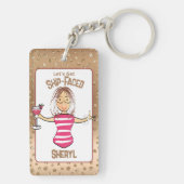 Grappige Vakantie Cruise Meisjes Trip Weekend Spar Sleutelhanger (achterkant)