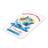 Grappige vakantie het Laden Cruise Monogram Scheep Magneet (Linkerzijde)