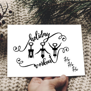 Grappige vakantie kerst workout Kaart