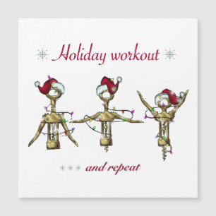 Grappige vakantie workout kerst Kaart