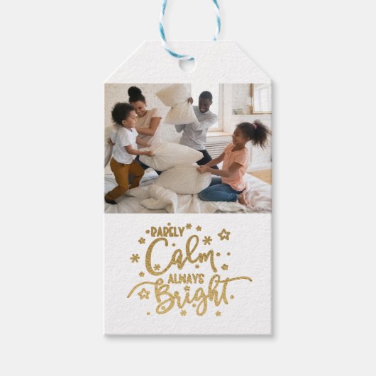 Grappige vakantiefoto zelden rustig cadeaulabel (Voorkant)